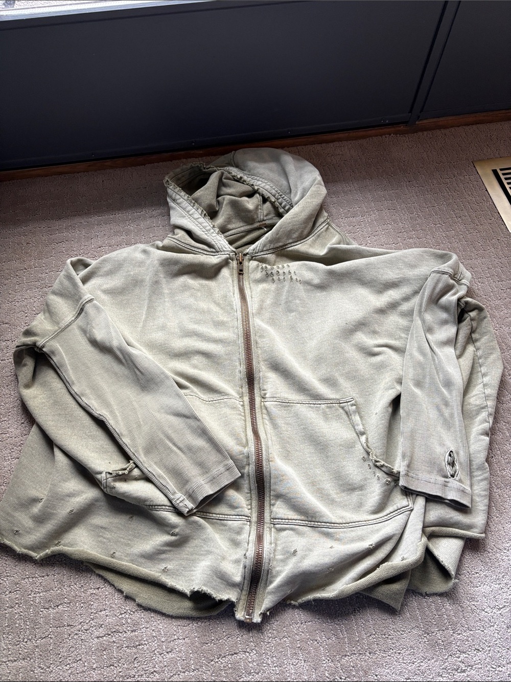 Oversized Free People Zip-Up